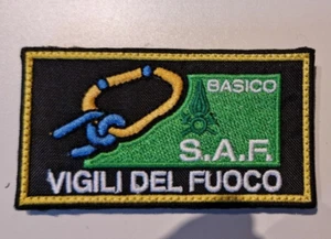 VIGILI DEL FUOCO PATCH TOPPA RICAMATA CON VELCRO VVF SAF BASICO ITALIA - Foto 1 di 2