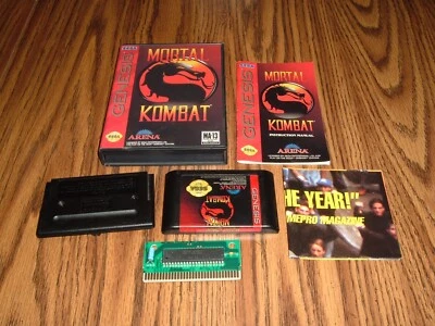 Mortal Kombat 1993 Sega Genesis COMPLETE w/ poster popular fighting game classic - Image 1 of 4