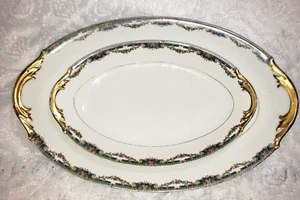 Limoges Frankreich Lacotte Muster Macy Platte Set 16" & 11 3/4" - Bild 1 von 5