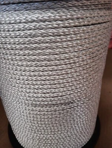 1/4 x 1000 ft. Polyester Equestrian Electric Rope Fence Spool. White.Made in USA - Picture 1 of 3