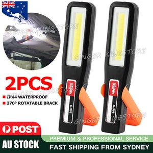 2PCS Rechargeable LED Magnetic Work Light Cordless COB Inspection Lamp Torch AU - Picture 1 of 12