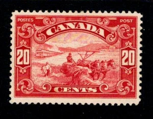 Canada Scott #157 Mint-OG 1929 Carmine 20¢ Harvesting Wheat HiCV $70. ~ D2994 - Picture 1 of 2