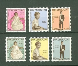 Luxembourg A02 MNH 1961 6v Prince Henri Royal CV 12 eur - Picture 1 of 1