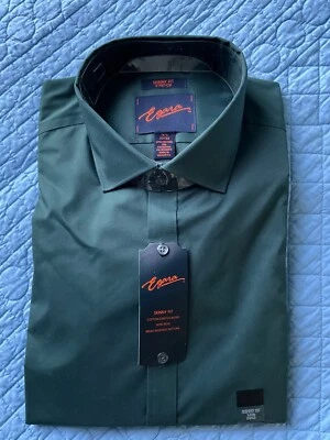 Egara повседневный длинным рукавом рубашка на пуговицах мужской размер 16 1/2 зеленый новый - Изображение 1 из 4