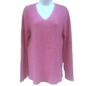 Talbots Pullover Damen L Rosa V-Ausschnitt Langarm Acrylmischung - Bild 1 von 7
