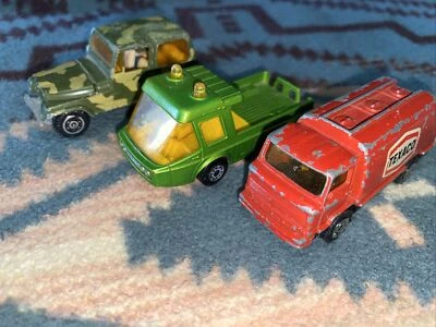 Corgi Juniors Red Texaco Petrol Tanker , Tow Truck And Jeep Lot - Image 1 of 4