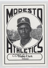 1988 Frank Chong Modesto A's Isaiah Clark #20