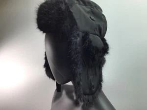 Bart’s Faux Fur Black Trapper Unisex Hat .Size S. - Picture 1 of 11