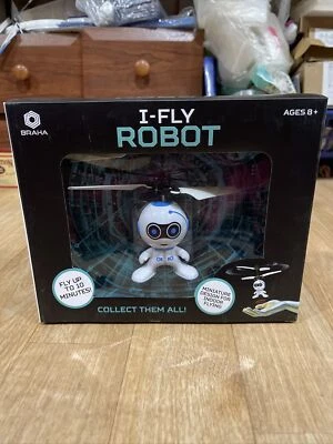 Braha Infrared I-Fly Flying Helicopter Robot blue New - Image 1 of 3