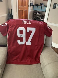 Simeon Rice Autograph Signed Tampa Bay Buccaneers Red #97 Jersey AUTO w/ BAS COA - Picture 1 of 5