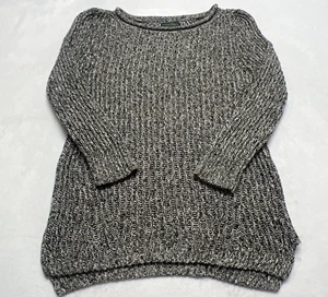 LRL Ralph LAUREN JEANS Co Damen M Strick Pullover schwarz weiß U-Boot Ausschnitt 3/4 Arm - Bild 1 von 12