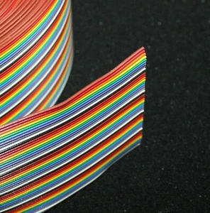 50 x 26G MutliColored, Ribbon cable, 0.05" pitch, 105C, 300V - By the foot - Picture 1 of 1