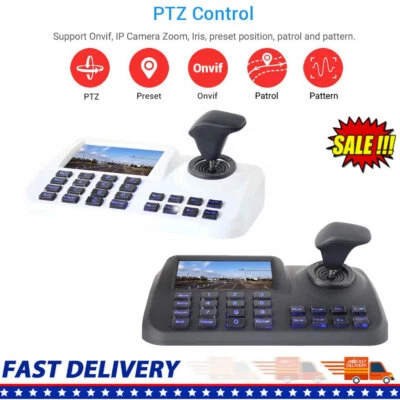 5" PTZ Keyboard Controller Joystick CCTV 3D Network Security Speed For IP Camera - Image 1 of 4