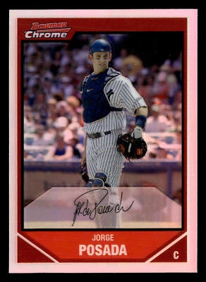 2007 BOWMAN ХРОМИРОВАННЫЕ РЕФРАКТОРЫ #36 JORGE POSADA ПОЧТИ КАК НОВЫЕ - Изображение 1 из 2