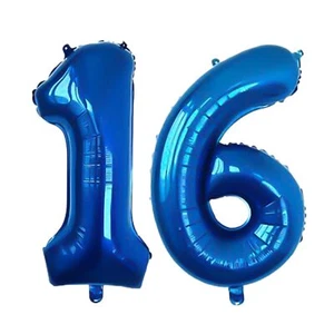 XLOOD Number 16 Balloons 32 inch Digital Balloon Alphabet 16 Birthday Balloon... - Picture 1 of 7