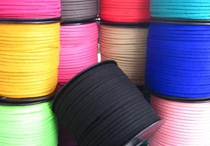 Wildleder Imitat Band 3mm Velourband Imitat Choker Schmuckband 5 Meter SERAJOSY - Bild 1 von 42