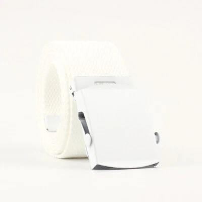 Cinto de tecido trançado masculino feminino estudante fivela lisa casual lona YN344 - Imagem 1 de 4