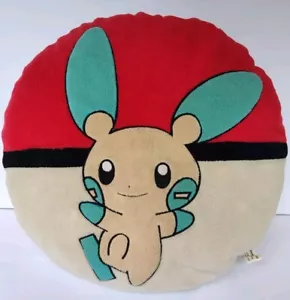 2006 Pokemon Minun Pokeball 14" Round Pillow Collectors Item Stuffed Plush - Picture 1 of 4