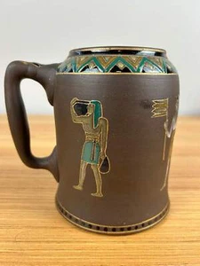Antique Morimura Nippon Porcelain Pottery Egyptian Revival Pattern Mug Japan M - Picture 1 of 6