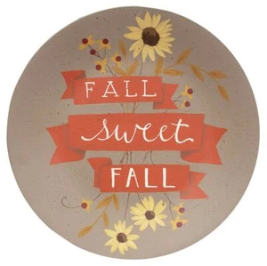 Fall Sweet Fall Decorative Wood Plate Sunflowers Thanksgiving Decor 11 inch - Picture 1 of 2