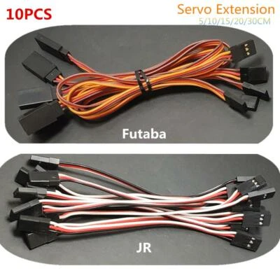 10PCS 10/15/20CM RC Servo Extension Lead Wire Cable Futaba JR Male Female Plug - Image 1 of 4