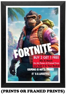 Fortnight Gaming Poster 4 - Wandbild (A5 A4 A3 Bild Druck/gerahmtes Poster) #254 - Bild 1 von 17
