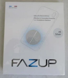 FAZUP FAMILY Reliable EMF Anti-Radiation Protection 4 Silver Patches NIB - Picture 1 of 2