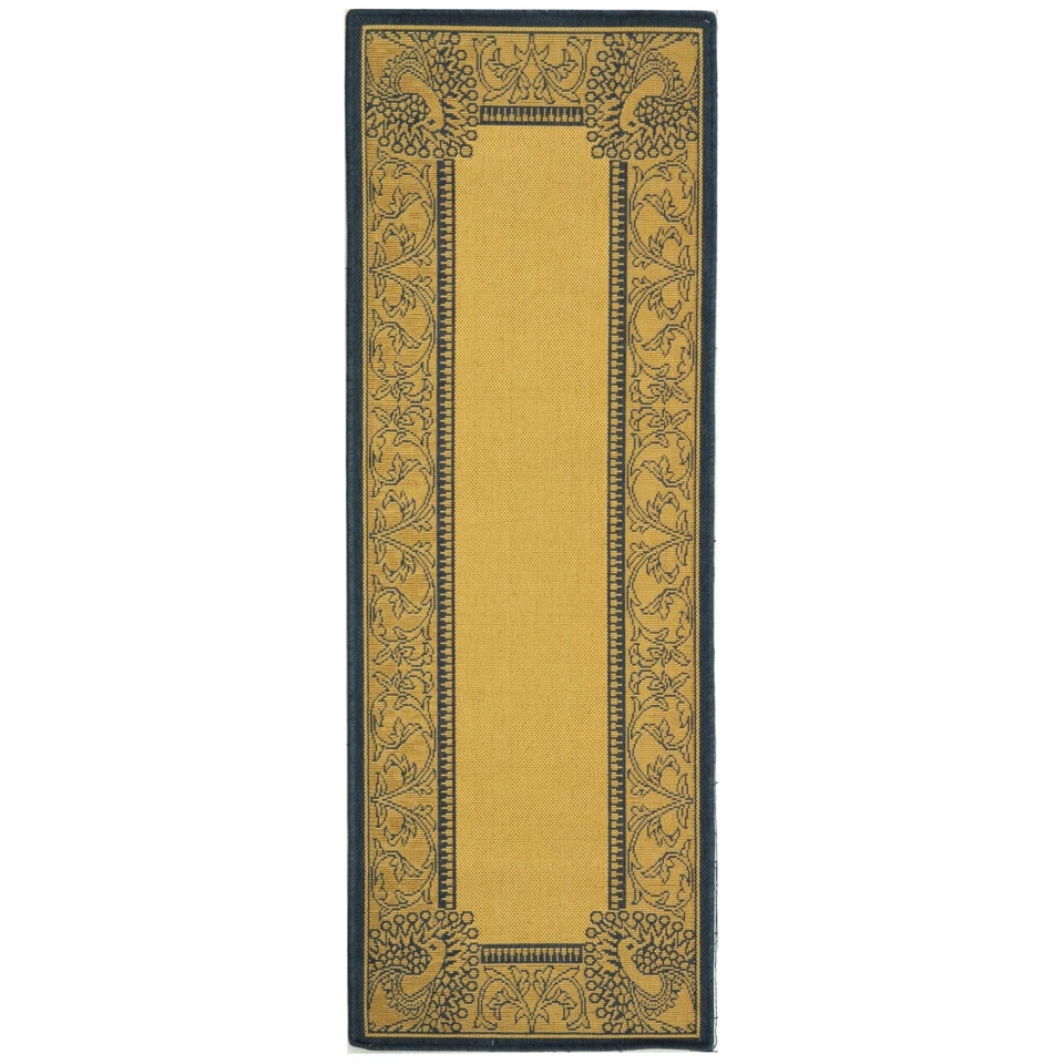 Natural/Blue Indoor/Outdoor Abaco Rug 2' 3 x 10' Runner - Image 1 of 1