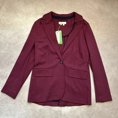 Blazer Boden Glorious Estilo Británico Rojo Borgoña Nuevo con Etiquetas Botón Único Reino Unido 10R EE. UU. 6R Foto 1 de 4