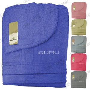 Accappatoio da uomo donna in spugna GURU con cappuccio e tasche S M L XL XXL per - Foto 1 di 15
