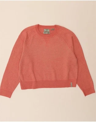 SUPERDRY Womens Crop Crew Neck Jumper Sweater UK 12 Medium  Red Cotton BX03 - Image 1 of 3