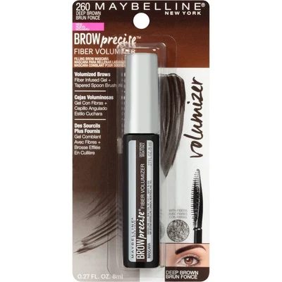 Maybelline Brow Precise Fiber Volumizer Eyebrow Mascara 260 Deep Brown .27 Oz - Image 1 of 4