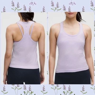 Lululemon Swiftly Tech Racerback Tank Top Waist LengthLavender Frost size 8 NWT - Image 1 of 4