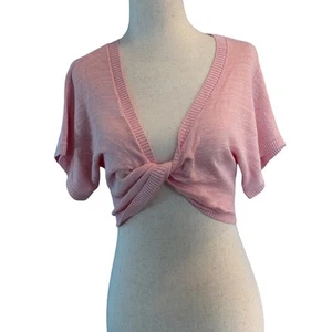 NWT L*Space Cropped Twist Front Riley Top Linen Viscose Summer S  - Picture 1 of 4
