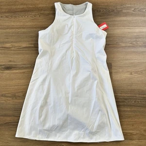 NEU SPANXshape Get Moving Reißverschluss vorne Racerback Kleid Large Vivi weiß Booty Boost - Bild 1 von 11