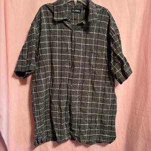 Planks Black Plaid Button-Up Shirt Womens XL - Picture 1 of 16