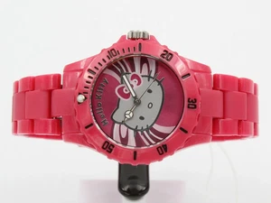 Orologio Hello Kitty Fucsia Cassa Cinturino Resina Waterproof Idea Regalo Promo - Picture 1 of 4
