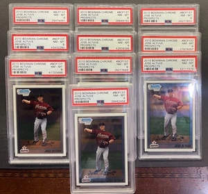 (10) 2010 Bowman Chrome Prospects Jose Altuve #BCP137 PSA 8 NM-MT Rookie RC Lot - Bild 1 von 1