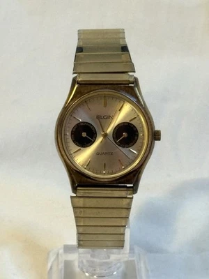 Vintage Elgin Quartz Watch with Day/Date Function. Needs Battery - Image 1 of 4
