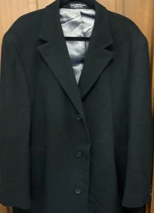 VTG Calvin Klein Men’s Trench Coat, Wool, Color: black ,Made In “MR Macedonia” - Picture 1 of 11