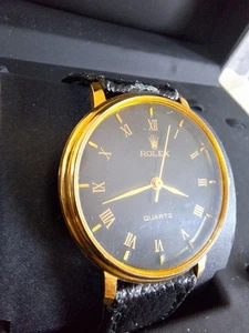 Uhr aus Nachlass "Rolex?" Quartz goldfarben Defekt HAU DAU Luxus Vintage Schmuck - Bild 1 von 5