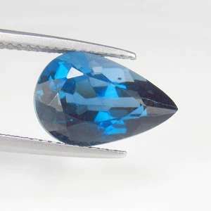 Topazio blu Londra naturale 6,32 ct splendida lucentezza, taglio pera impeccabile-1562 - Foto 1 di 3