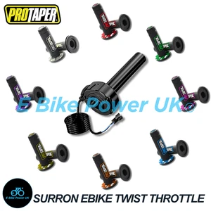 SurRon E Bike Twist Throttle Grips Waffle Grip All Colours 3 Pin SM JST Plug UK - Picture 1 of 22