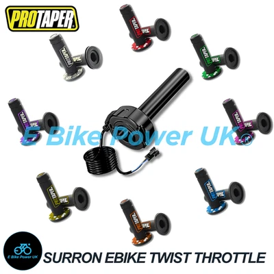 SurRon E Bike Twist Throttle Grips Waffle Grip All Colours 3 Pin SM JST Plug UK - Image 1 of 4