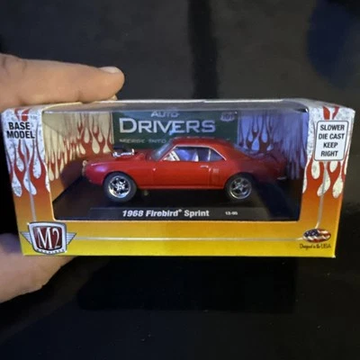 M2 Machines 1968 Pontiac Firebird Sprint Auto Drivers Red 1/64th - Image 1 of 4
