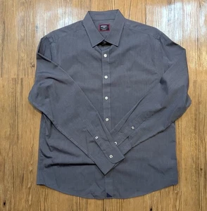 UNTUCKit Herren Hemd L grau faltenfrei LS Knopfleiste Baumwolle Kragen B37 - Bild 1 von 3