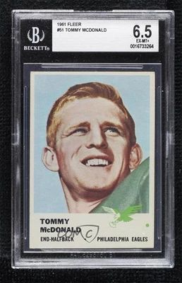 1961 Fleer Tommy McDonald #51 BGS 6.5 HOF - Image 1 of 2