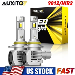 AUXITO HIR2 9012 LED Headlight Bulbs Kit Hi Low Beam 6000K Bright High Power 90W - Picture 1 of 12