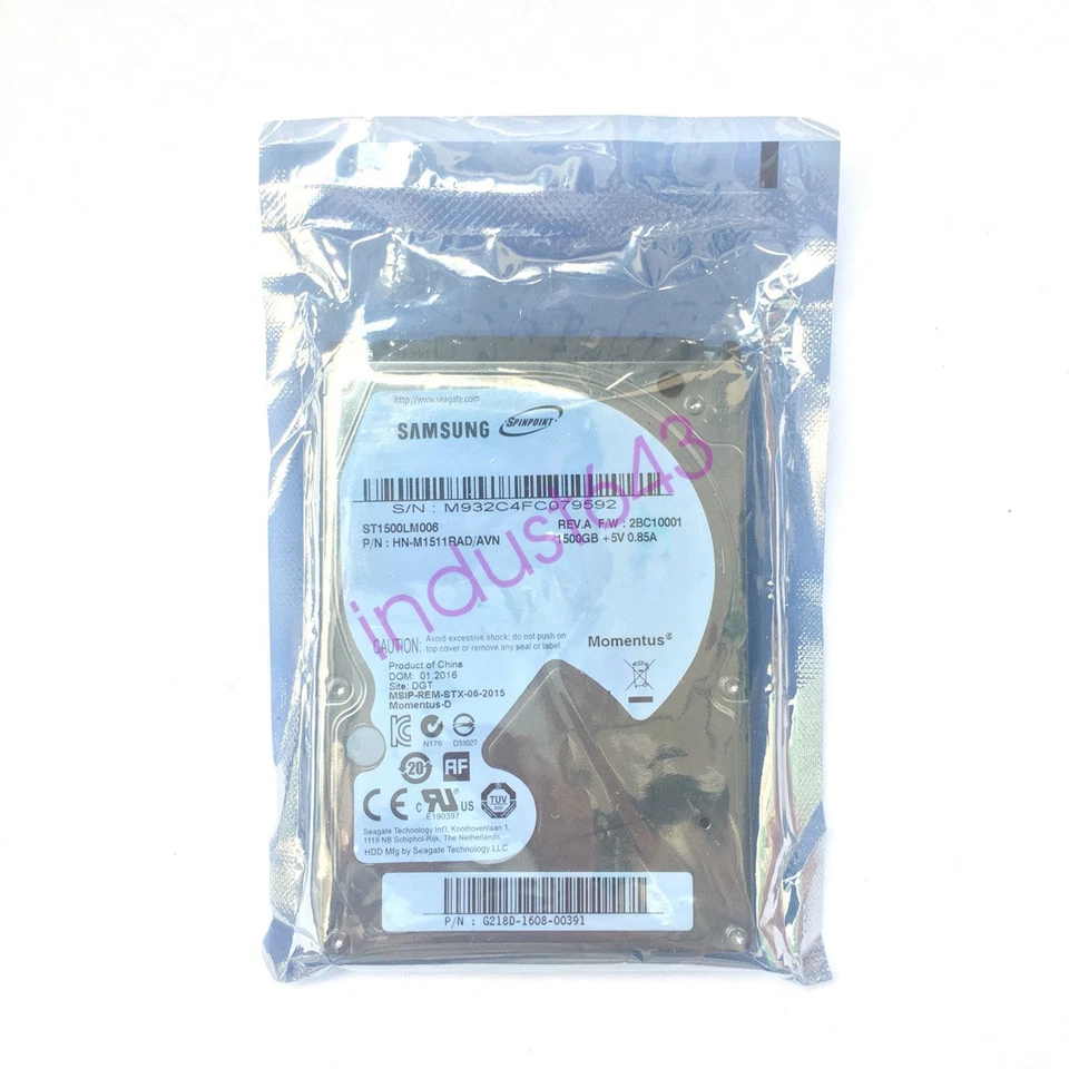 Samsung/Seagate ST1500LM006 1.5TB SATA3 2.5" 32MB 6Gb/s 1500GB Laptop Hard Drive - Image 1 of 3