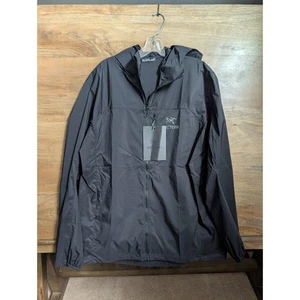 Arc'teryx Jacke Herren Large Schwarz Squamish Langarm Kapuze Wandern Full Zip - Bild 1 von 3
